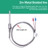 Twidec/2M NPT 1/4" inch (6X50MM) Pipe Thread Temperature Sensor Probe
