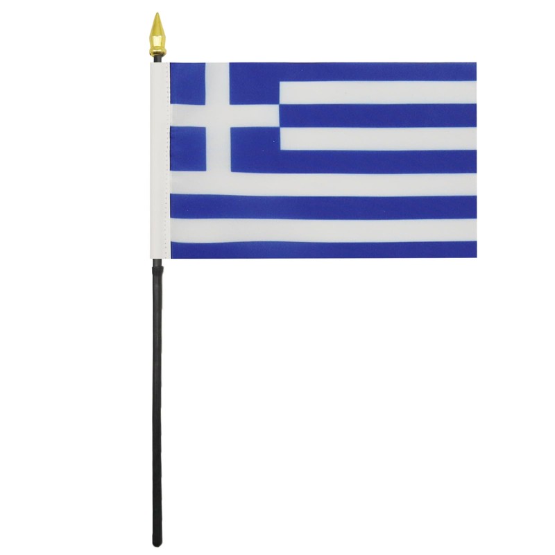 AZ FLAG - Tischflagge Griechenland - 15x10 cm Goldene Splitze