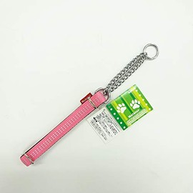 Meister Collar Master Cushion Half Chain Collar Pink x Black Size M