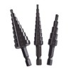 3PCS HSS Cobalt Stepped Drill Bit Set Practical Black Nitride