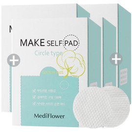 (1+1) Make self pad original 100 sheets (total 200 sheets) Cotton pad, skin pad, wipe pad - 7. Make self pad (refill) x 4 / (1+1)메이크 셀프패드 본품 100매 (총200매)화장솜패드스킨패드닦토패드 - 7.메이크 셀프패드(리필)x4개