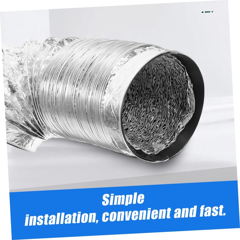 SHINEOFI Flexible Chimney Flue Aluminum Foil Durable Vent Hose for