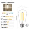 BORT ST58/ST19 Vintage Edison Bulbs, Neutral White 4000K, 6W Equivalent