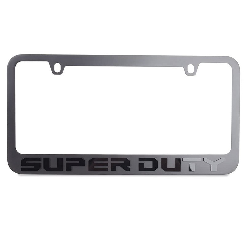 SUPER DUTY Stealth Blackout License Plate Frame - Black with