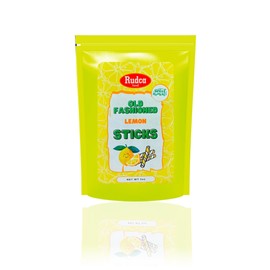 Rudca Food Exclusive Old-Fashioned Lemon Candy Sticks - Sweet Moments, Nostalgic Citrus Candy Canes - Zesty Lemon Flavor - 5 oz (Pack of 1)