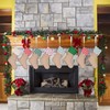 Sunshane 8 Pieces Christmas Stocking Holders Mantel Hanger Hooks Xmas