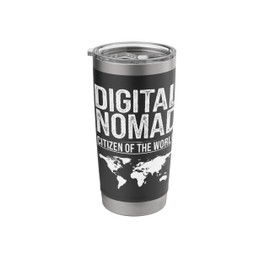 Digital Nomad Virtual Assistant Remote Work Wireless Living Stainless Steel Insulated Tumbler