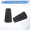 uxcell 12 Pcs Silicone Rubber Tapered Plug, 10mm to 15mm
