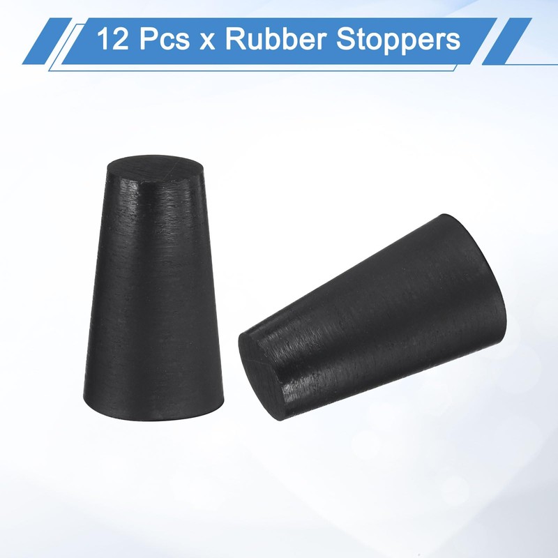 uxcell 12 Pcs Silicone Rubber Tapered Plug, 10mm to 15mm
