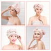 QUANTALY Towel Cap, Hair Drying Towel, Adult Hair Turban, Bowknot,