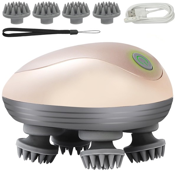 ENBRWAS Electric Scalp Massager, Promotes Hair Growth,Waterproof Handheld Portable Cordless