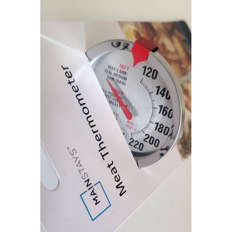 Mainstays NSF Cert. Dishwasher Safe Meat Thermometer, Extra Large Dial,