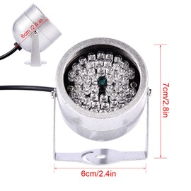 Joyzan IR Illuminator, 48 LED Infrared Lights Waterproof Night Visionss IP Camera Security Auto Sensor Illuminating CCTV 60 Degree Angle Spotlight Indoor Outdoor Highway Snapshot Lamp Gate System