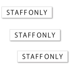 ClearView [Set of 3] [STAFF Only] Sign Sticker Yupo Material 7.1 x 1.6 inches (180 x 40 mm) Thickness 0.003 inch (0.08 mm) Long Square Sign Door Sign Room Sign Sign Sign Display Home Company Shop Shop