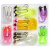 Fishing Jig Head Hooks Soft Grub Plastic Lures Bait, 17pcs