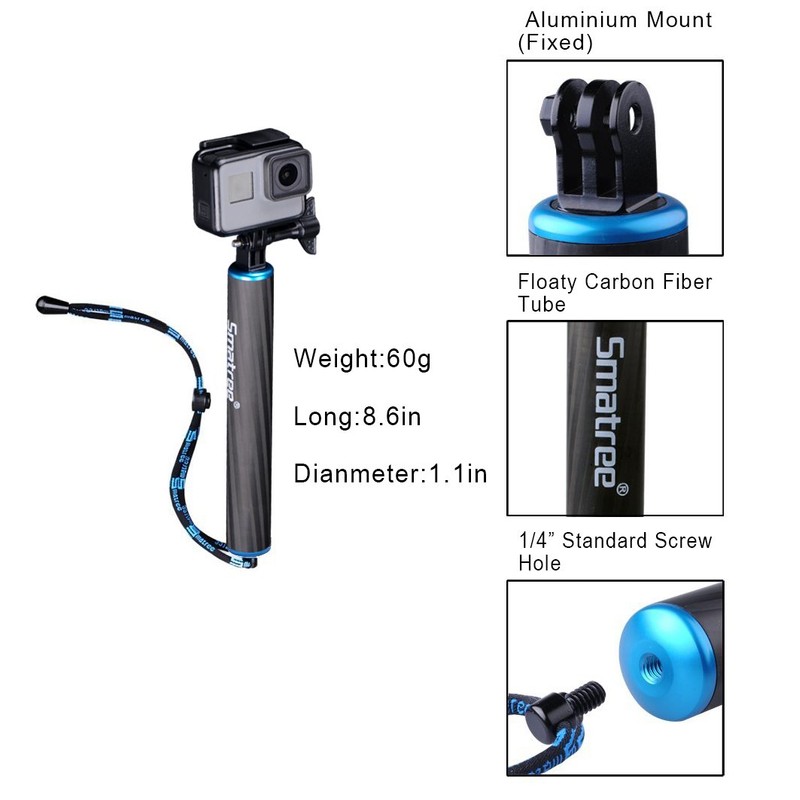Smatree SmaPole F1 Waterproof Floating Carbon Fiber Hand Grip for