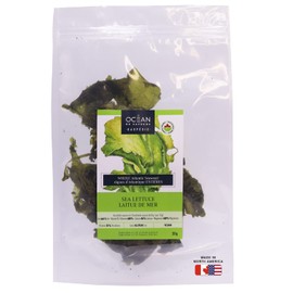 Sea Lettuce Seaweed Whole - 20g - Canadian, Organic and Eco-Friendly Certified - Easy to use Sea Vegetable - Hand harvested - Un Ocean de Saveurs