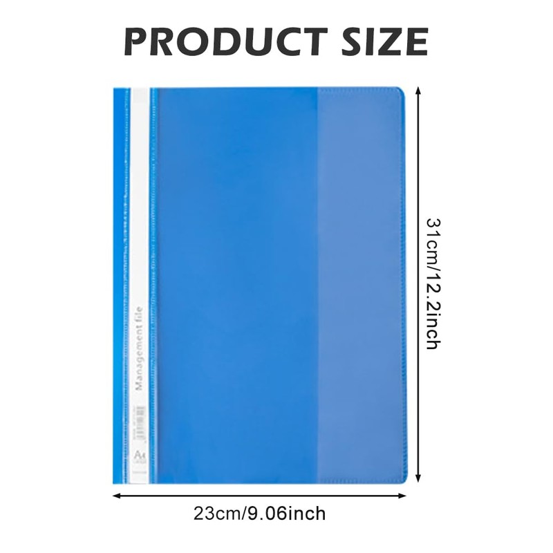 AUTUUCKEE 12 Pcs A4 Document Folder, Modern Plastic Folders with