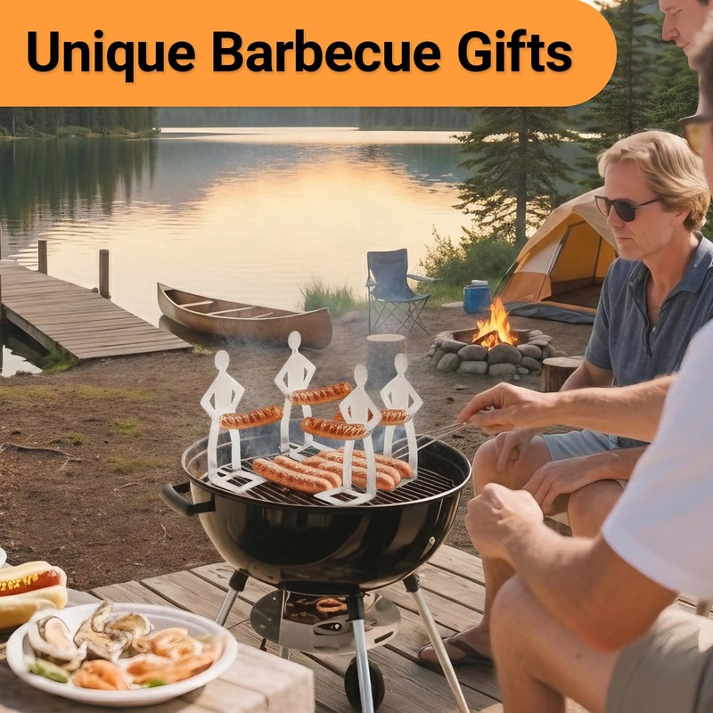 Hot Dog Holder, 5 Pcs Funny BBQ Sausage Holders Stainless