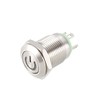 sourcing map Momentary Metal Push Button Switch Flat Head 12mm