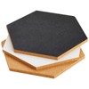 Juvale 3 Pack Hexagon Cork Board Tiles with Push Pins
