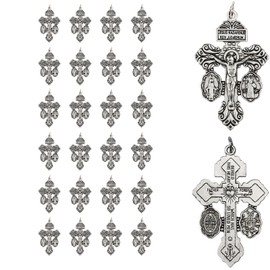 24 Pcs Pardon Crucifix for Rosary Making Supplies,Rosary Crosses Parts St Benedict Medal Rosaries Catholic Bulk,La Cruz Del Perdon Catolica,Crucifijo Del Perdon,Rosarios Catolicos