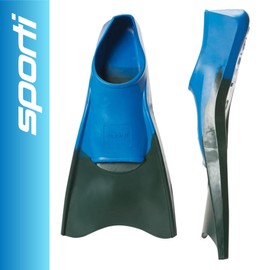 Sporti Essential Training Swim Fins (Color) - M 13-14 / W 14-15 (Dark GreenBlue)