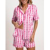 Preppy Pajamas Set for Women Summer 2 Piece Cotton Lounge