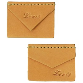 Bookmark, Genuine Leather, Set of 2, Book Mark Bookmark, Cute, Letter-type, Easy to Use, Tochigi Leather, Zenis B-0197 (Natural Nume)