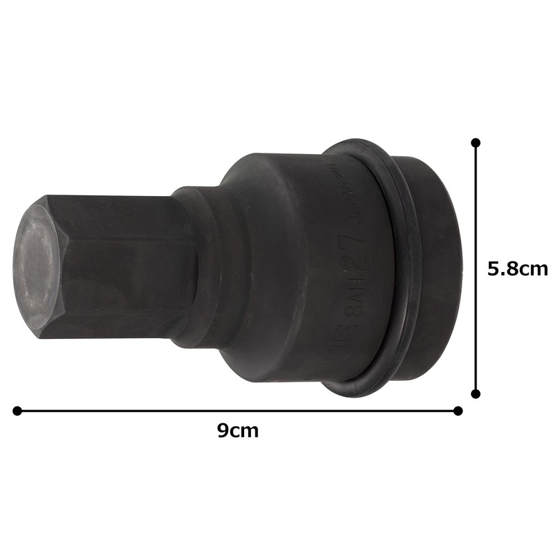 Tone Hexagon Socket for Impact 8AH-27 Insertion Angle 1.0 inches
