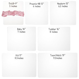 FINGERINSPIRE 7pcs Acrylic Headband Boards 7 Sizes Head Band Size Guide Measuring Board Rectangle Headwraps Size Guide Measuring Templates Clear Bow Tie Boards for Woman Headbands Hair Bows Display