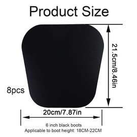 UEAVOID 8 pieces boot shape inserts, high boot support, boot shaper inserts, shoe cleaning glove, boot shaper, shape inserts, boot stretcher, women's boot holder, for men and women (6 inches), black