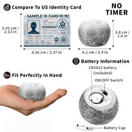 FURORA LIGHTING Small Black Glittery Real Wax Flameless Candles Pack of 3, LED Flickering Round Candles Perfect for Wedding Décor, 2.4’’(W) x 1.6’’(H), Battery Included