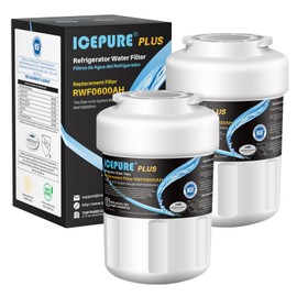 ICEPURE PLUS NSF53&42 RWF0600AH Replacement for GE MFW, MWFP, 197D6321P006, WFC1201, MWFA, PC75009, HDX FMG-1, 46-9996, Refrigerator Water Filter 2PACK