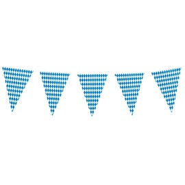 Oktoberfest Pennant Banner Flag 17" x 120" - Durable Plastic German Festival Decorations for Indoor & Outdoor Celebrations - Blue & White Oktoberfest Decorations Party Decor – OktoberfestHaus