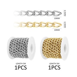 2 Rolls of Decorative Chain, Necklace Chain, Jewelry Making Chain, Necklace Extender, Chain Belt