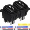 MKBKLLJY 2Pcs Black Momentary Polarity Reverse Switch Waterproof Control Rocker