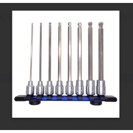 Eight tool 83BBL-S8,TAPER HEAD HEX SOCKET BIT 3/8" DRIVE 8pcs. set 3-10mm