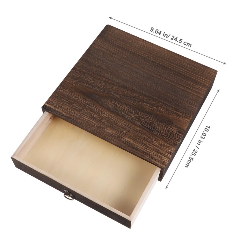 Lurrose 1pc Solid Wood Table Drawer Home Organizer Ergonomic Workspace