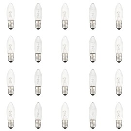 GutReise 20pcs AC E10 23V 3W 2700K Replacement Light Bulbs for Candle Arch,Fairy Lights,Light Chains (23V)