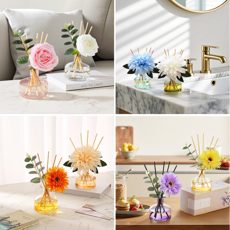 Reed Diffusers Set Apple Blossom Scent, 7.10 oz Diffusers for