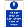 V Safety This Door To Be Kept Locked When Not