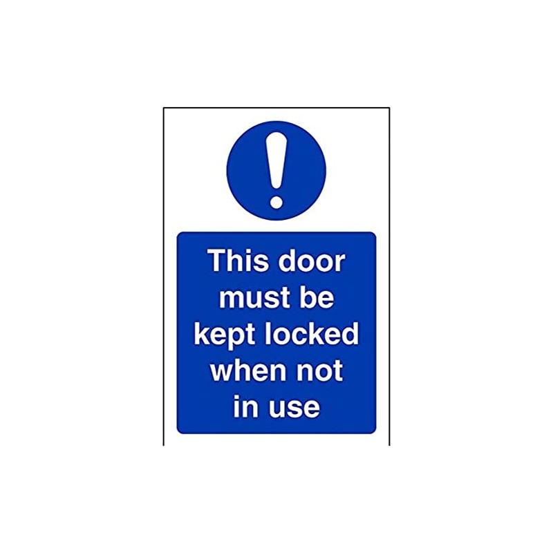 V Safety This Door To Be Kept Locked When Not