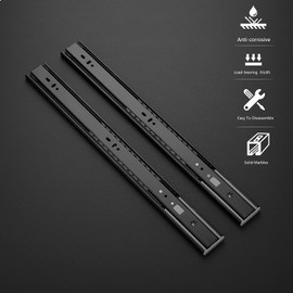 Ravinte 18 Inch Soft Close Drawer Slides 2 Pairs 4 Pack Black Full Extension Ball Bearing Drawer Glide Side Mount