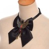 GRACEART Handmade Steampunk Bowtie with Baphomet Wing