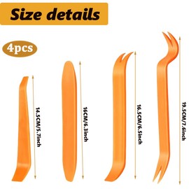 4PCS Auto Trim Removal Tool Set (No Scratch Plastic Pry Tool Kit) Car Upholstery Repair Kit/Fastener Remover/Pry Tools, Fasteners, Car Clips, Molding, Dashboards, Interior Trim Tools