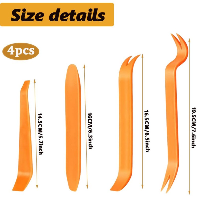 4PCS Auto Trim Removal Tool Set (No Scratch Plastic Pry