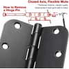 Rounded Door Hinges 3-1/2" x 3.5 inch, 5/8 Radius, Matte