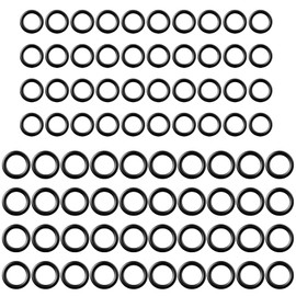 80 Pack Power Pressure Washer O Rings,Garden Hose O Ring Kit, Garden Hose O Ring Replacement for 1/4 Inch, 3/8 Inch, M22 Quick Connect Coupler（Black）