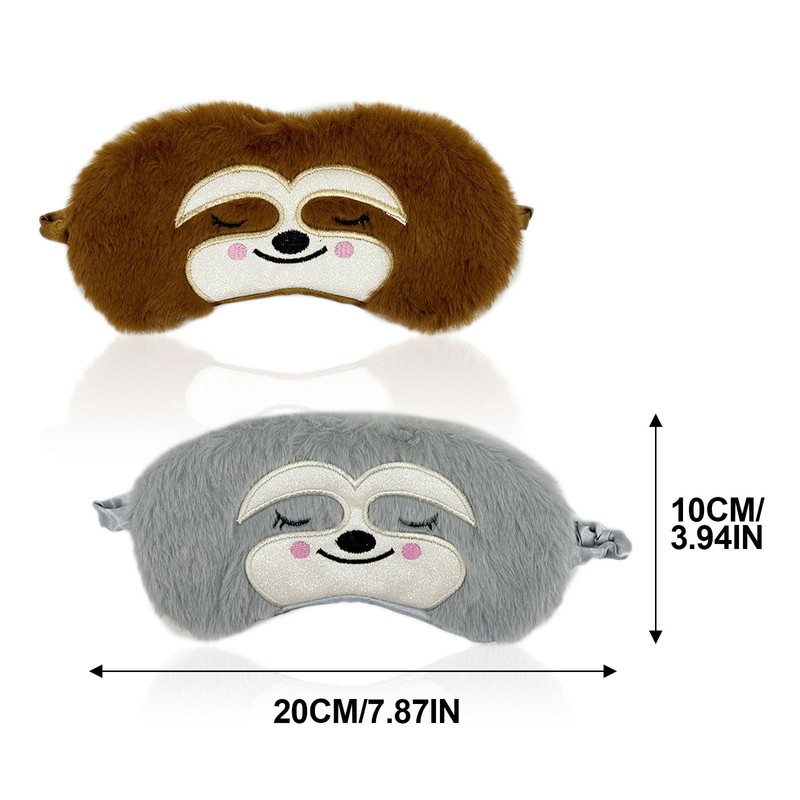 EUPSIIU 4 Pcs Eye Mask for Sleeping, Fluffy Soft Silk